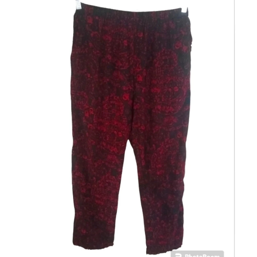 Soft Surroundings Divine Night Cotton Blend Paisley Print Pajama Pant Size Small